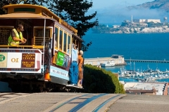 San Francisco Cable Car - Alcatraz Background